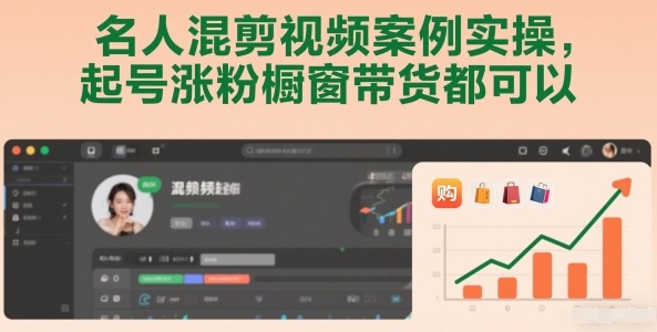 名人混剪视频案例实操,起号涨粉橱窗带货都可以-网创商城