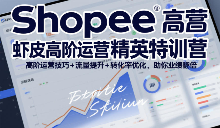 Shopee虾皮高阶运营精英特训营，高阶运营技巧+流量提升+转化率优化，助你业绩翻倍-网创商城