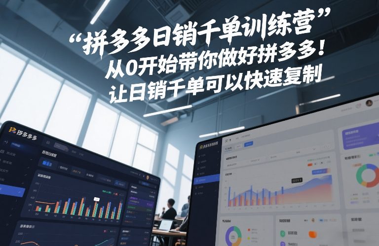 拼多多日销千单训练营，从0开始带你做好拼多多，让日销千单可以快速复制(更新26年1月)-网创商城