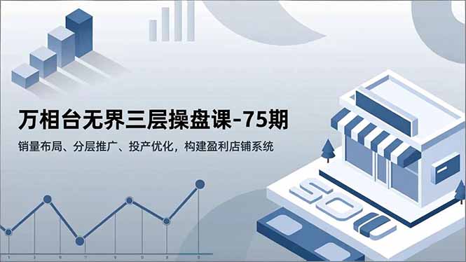 万相台无界三层操盘课-75期，销量布局、分层推广、投产优化，构建盈利店铺系统-网创商城