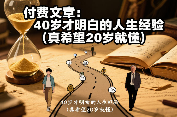 付费文章：40岁才明白的人生经验(真希望20岁就懂)-网创商城