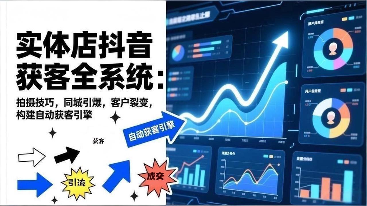 2026实体店抖音获客全系统：拍摄技巧，同城引爆，客户裂变，构建自动获客引擎-网创商城