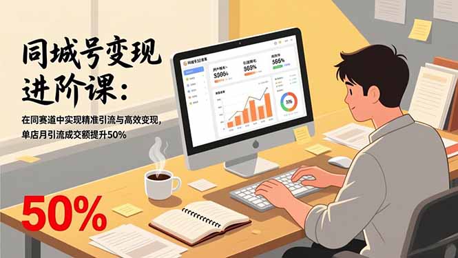 同城号变现进阶课：在同城赛道中实现精准引流与高效变现，单店月引流成交额提升50%-网创商城
