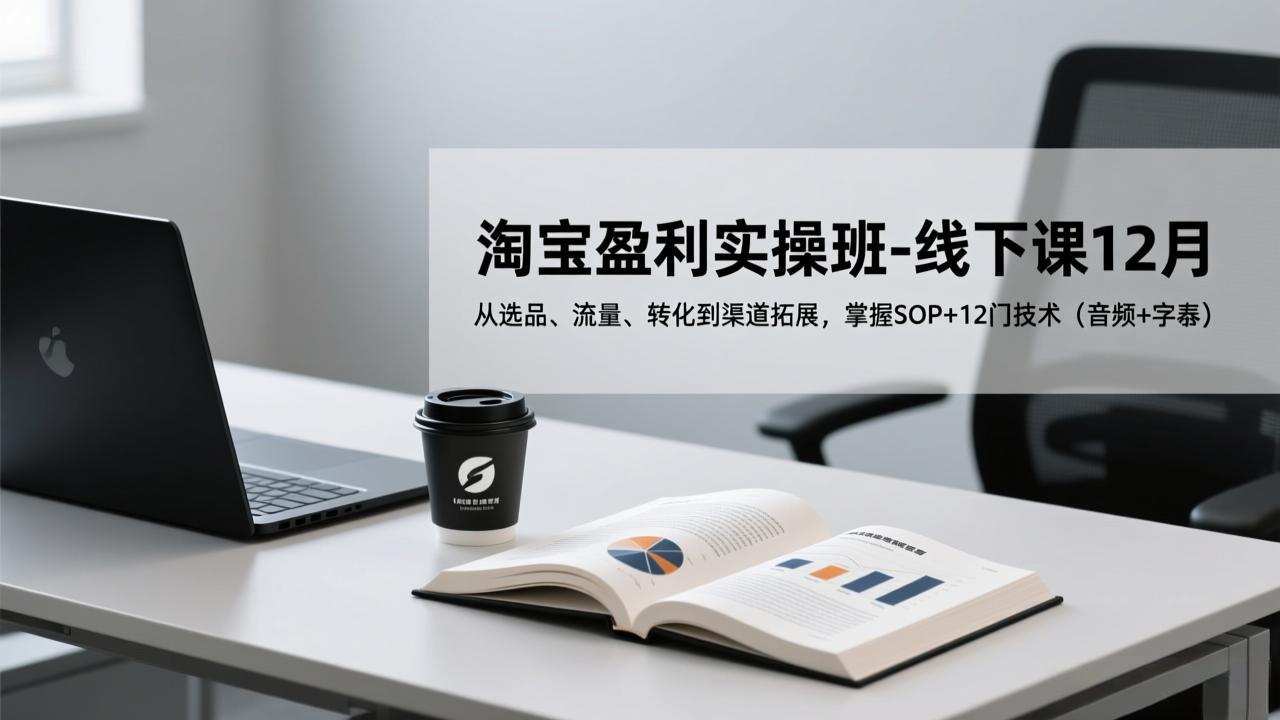 淘宝盈利实操班-线下课12月，从选品、流量、转化到渠道拓展，掌握SOP+12门技术(音频+字幕-网创商城