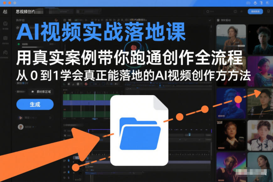 AI视频实战落地课，用真实案例带你跑通创作全流程，从0到1学会真正能落地的AI视频创作方法-网创商城