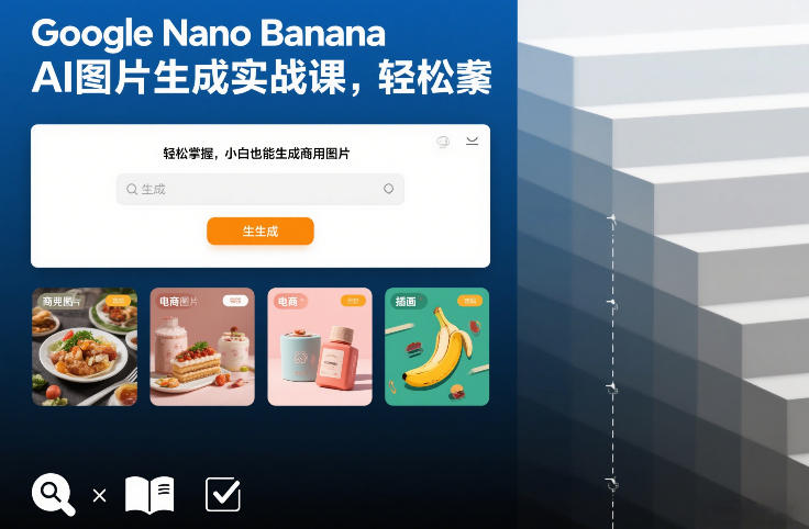 Google Nano Banana AI图片生成实战课,轻松掌握,小白也能生成商用图片-网创商城