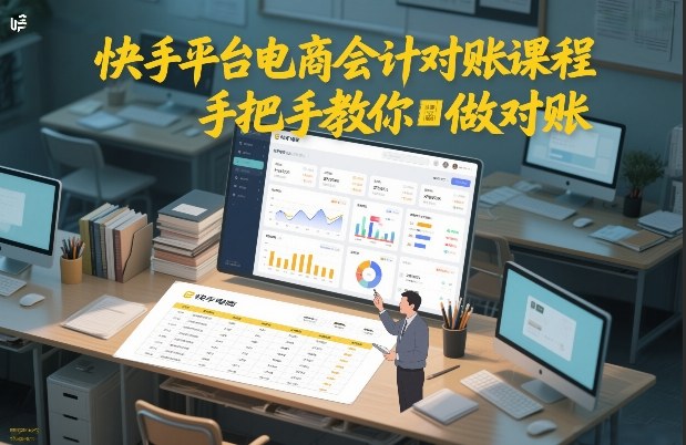 快手平台电商会计对账课程，手把手教你做对账-网创商城