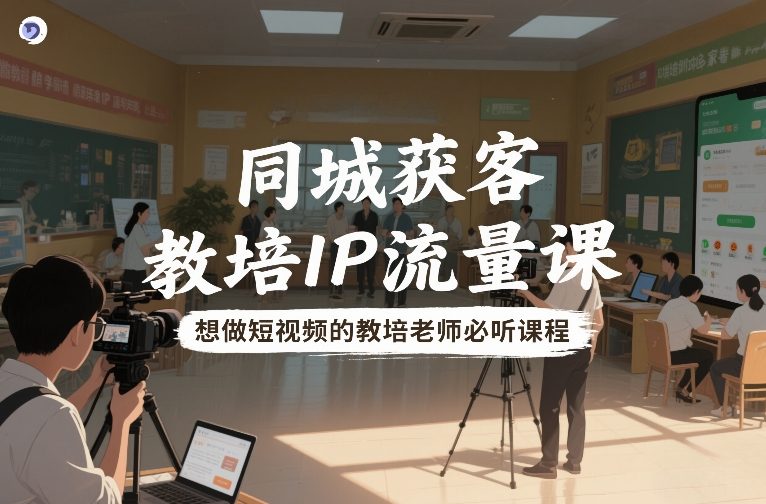 同城获客，教培IP流量课，想做短视频的教培老师必听课程-网创商城