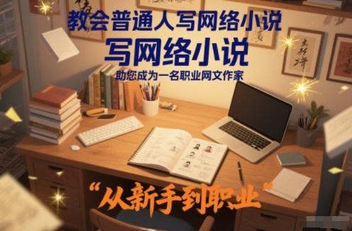 教会普通人写网络小说,助您成为一名职业网文作家-网创商城