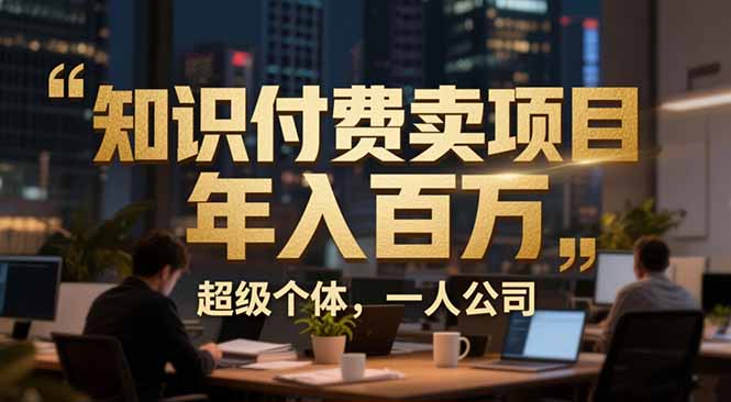 从0到年入百万：超级个体实战心得公开，个人IP×精准引流×成交系统全拆解-网创商城