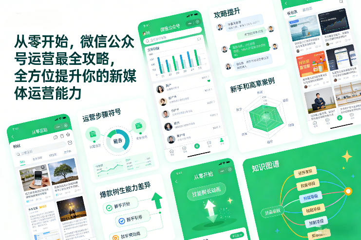 从零开始，微信公众号运营最全攻略，全方位提升你的新媒体运营能力-网创商城