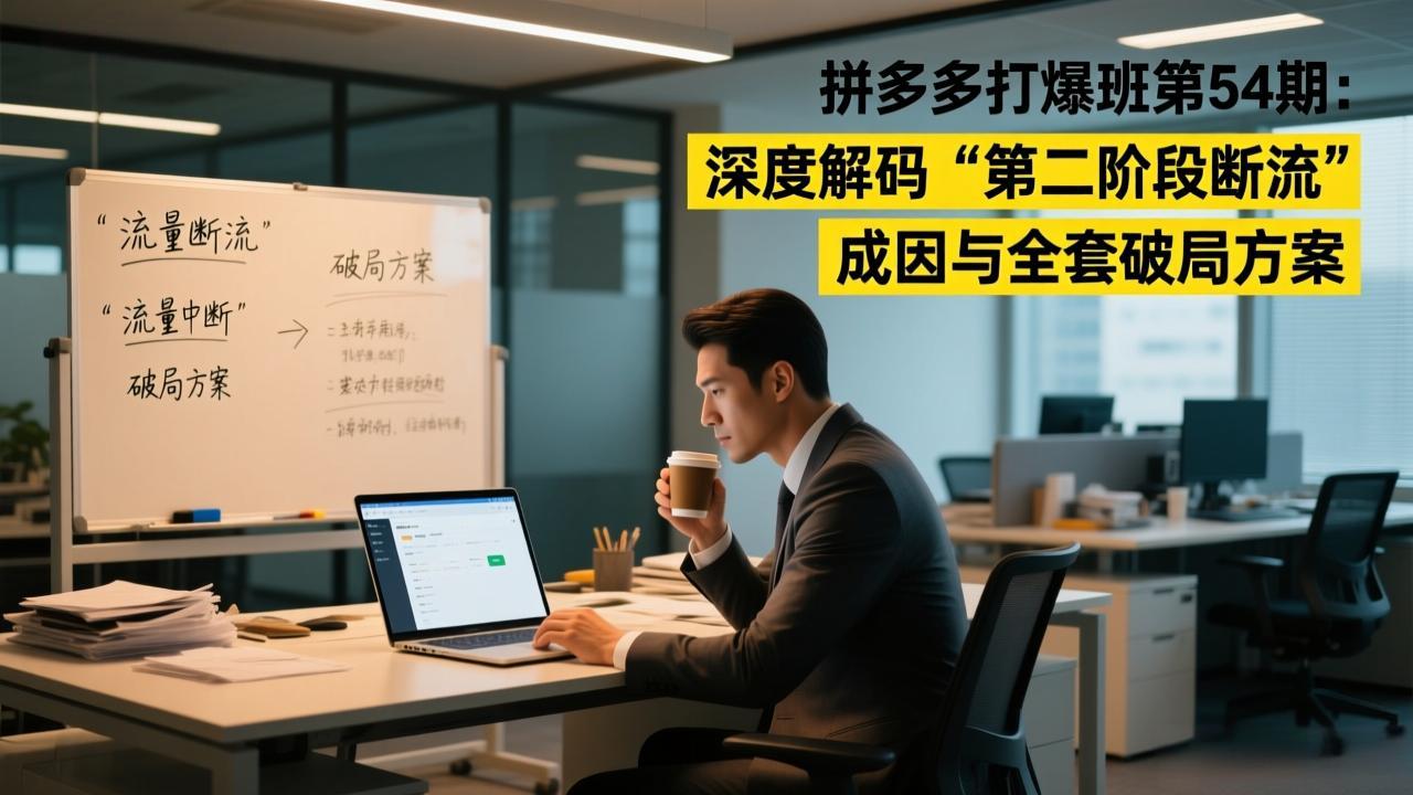 拼多多打爆班第54期：深度解码“第二阶段断流”成因与全套破局方案-网创商城