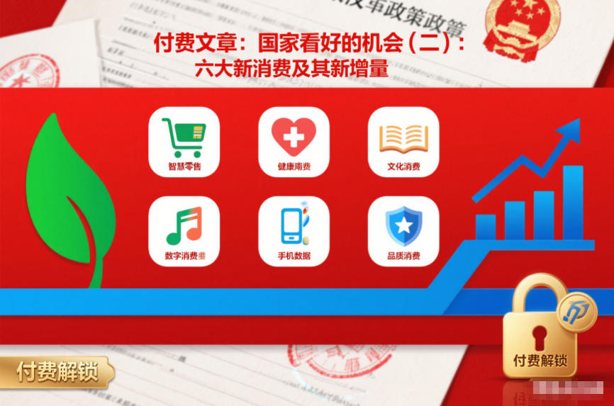付费文章:国家看好的机会(二):六大新消费及其新增量-网创商城