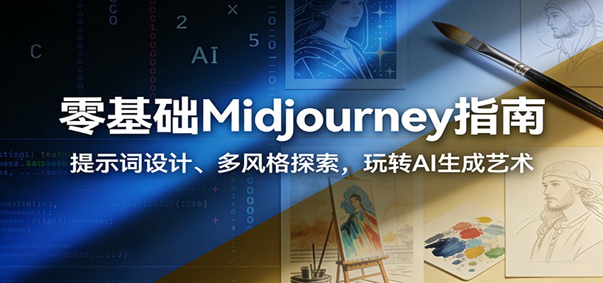 零基础Midjourney指南：提示词设计、多风格探索，玩转AI生成艺术-网创商城