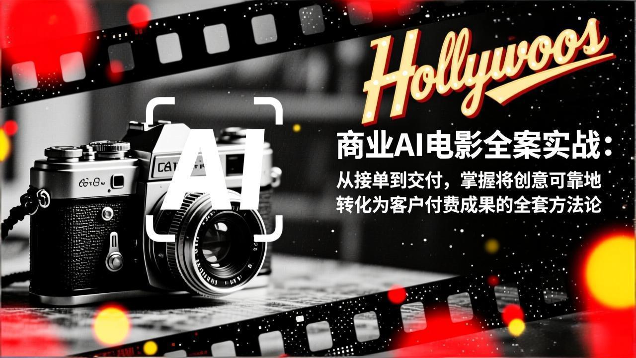 商业AI电影全案实战：从接单到交付，掌握将创意可靠地转化为客户付费成果的全套方法论-网创商城