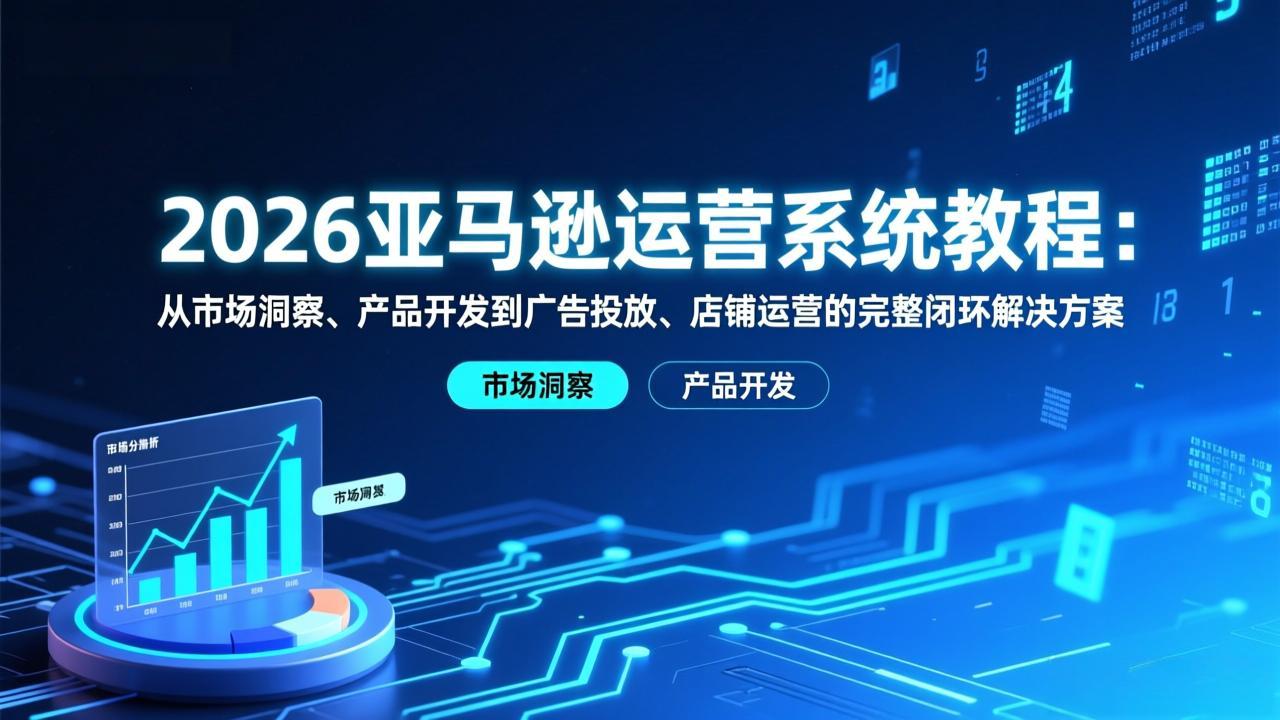 2026亚马逊运营系统教程：从市场洞察、产品开发到广告投放、店铺运营的完整闭环解决方案-网创商城