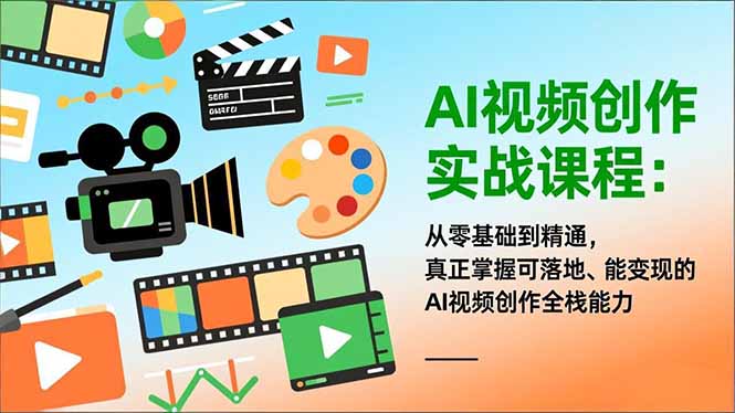 AI视频创作实战课程：从零基础到精通，真正掌握可落地、能变现的AI视频创作全栈能力-网创商城