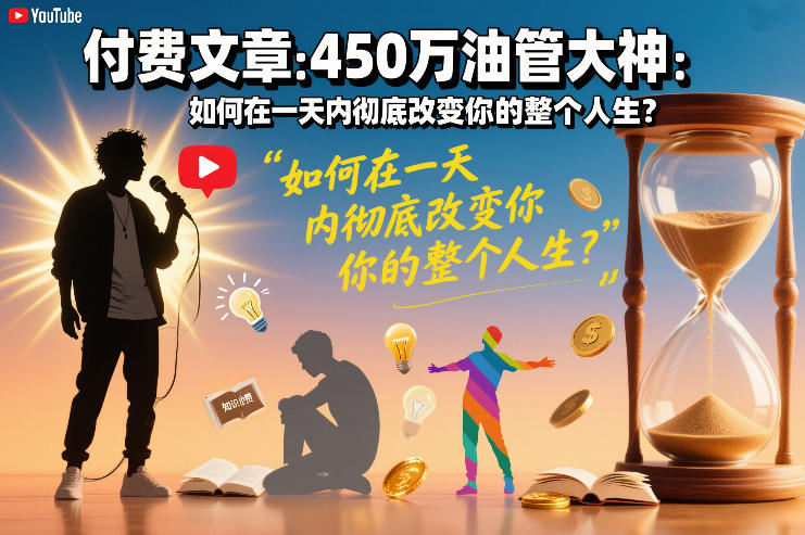 付费文章：450万油管大神：如何在一天内彻底改变你的整个人生？-网创商城