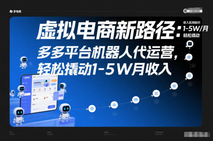 虚拟电商新路径：多多平台机器人代运营，轻松撬动1-5W月收入【揭秘】-网创商城