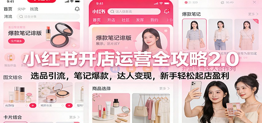 小红书开店运营全攻略2.0：选品引流，笔记爆款，达人变现，新手轻松起店盈利-网创商城