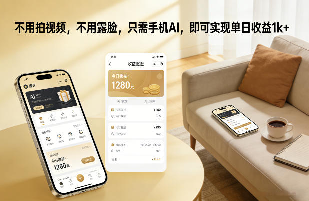不用拍视频,不用露脸,只需手机AI,即可实现单日收益1k+【揭秘】-网创商城