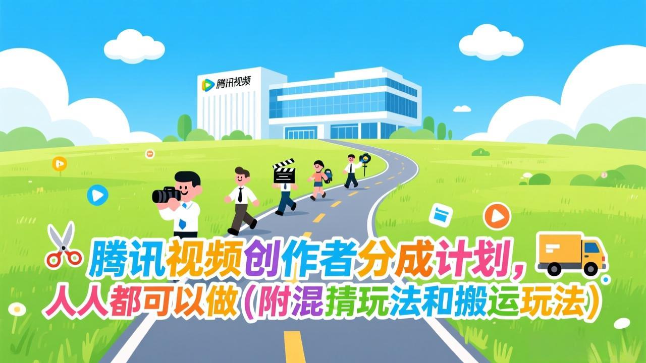 腾讯视频创作者分成计划，人人都可以做(附混剪玩法和搬运玩法-网创商城