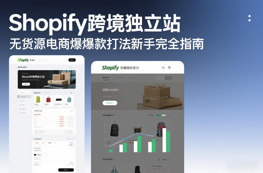 Shopify跨境独立站无货源电商爆款打法新手完全指南-网创商城