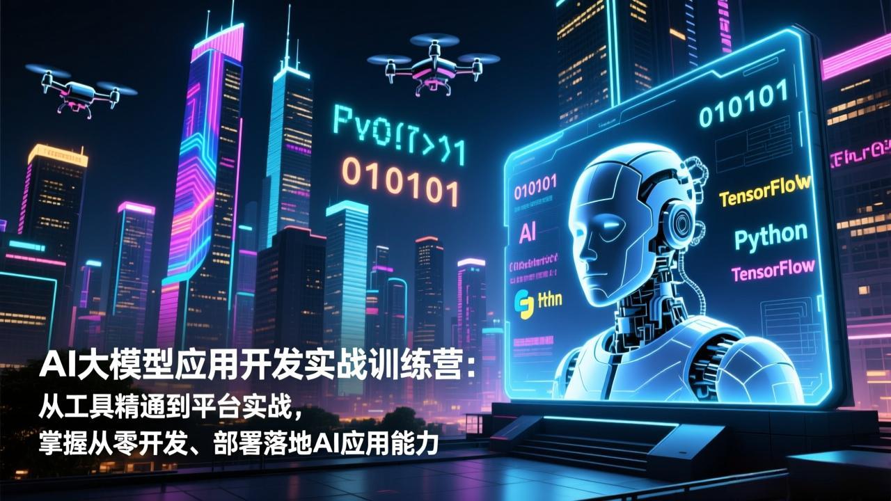 AI大模型应用开发实战训练营：从工具精通到平台实战，掌握从零开发、部署落地AI应用能力-网创商城