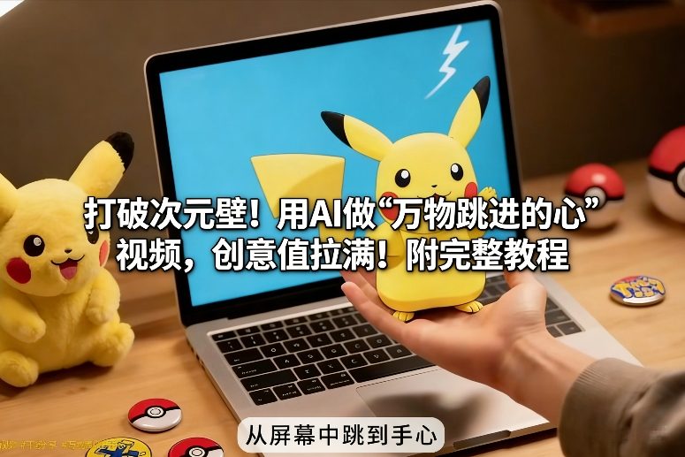 打破次元壁！用AI做【万物跳进手心】视频，创意值拉满！附完整教程-网创商城