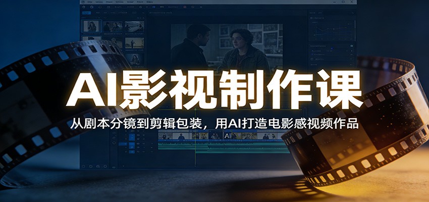 AI影视制作课:从剧本分镜到剪辑包装,用AI打造电影感视频作品-网创商城