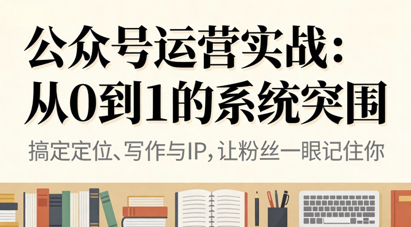 公众号运营实战：从0到1的系统突围-网创商城