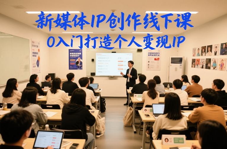 新媒体IP创作线下课，0入门打造个人变现IP-网创商城