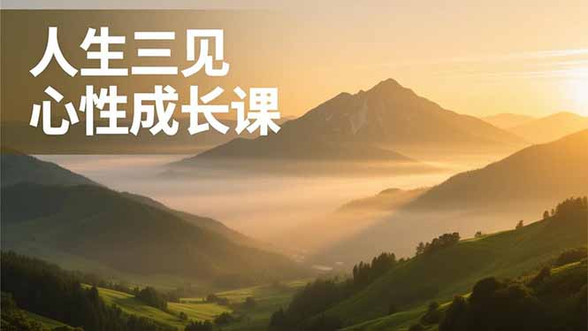 人生三见心性成长课，见天地众生自己，搞透人性安顿身心，活出清晰自我，内在富足无价-网创商城