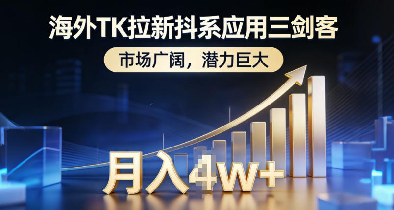 海外TK拉新抖系应用三剑客，市场广阔，潜力巨大，月入1w+-网创商城