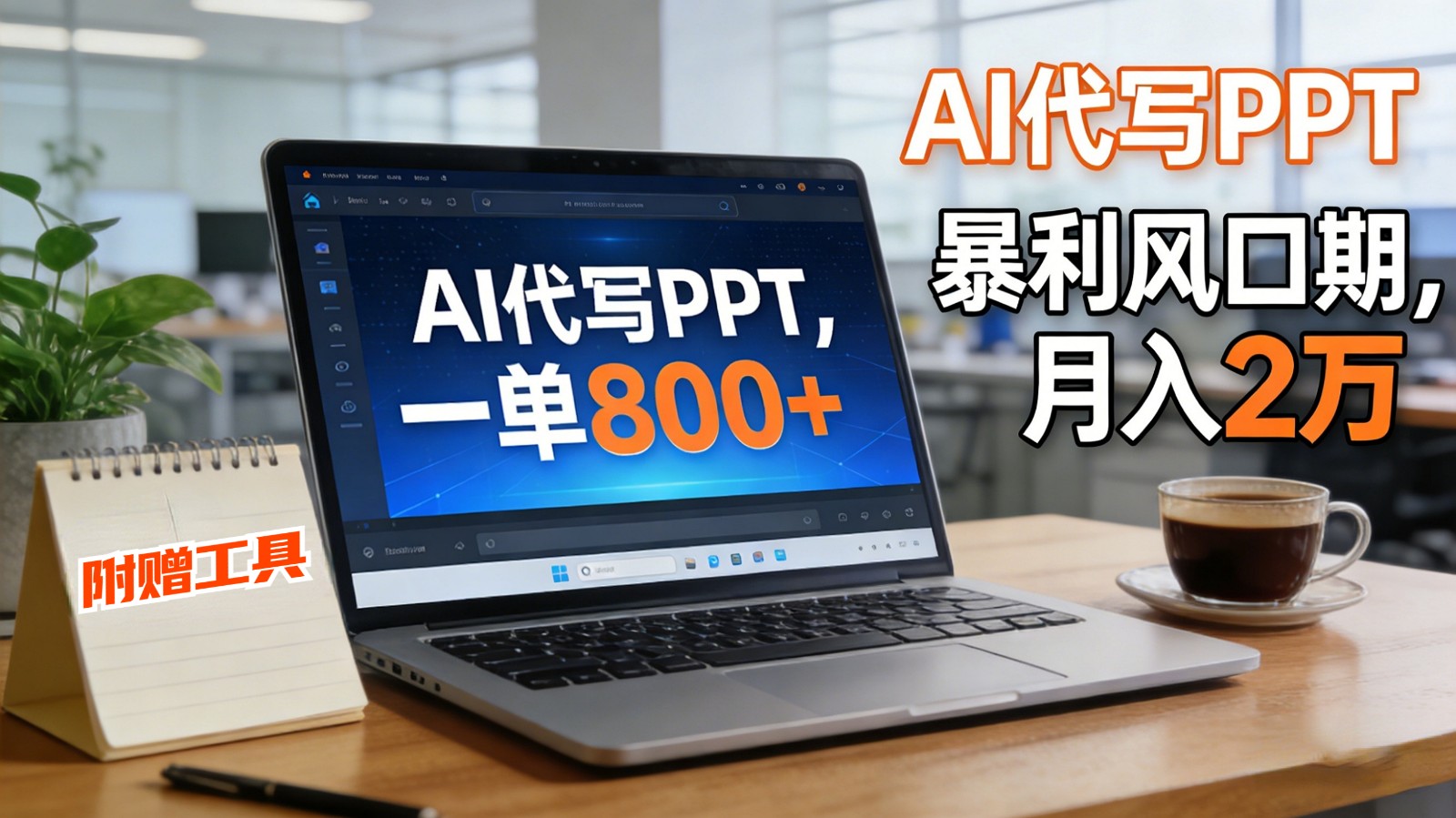 AI 代写做 PPT！一单狂赚 800+，风口期月入 2 万(工具 + 提示词直接送)-网创商城