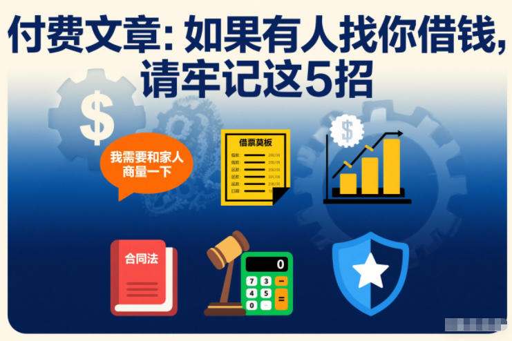 付费文章：如果有人找你借钱，请牢记这5招-网创商城