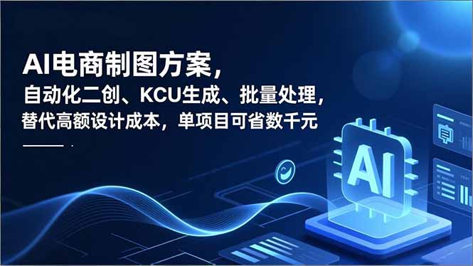 AI电商制图方案，自动化二创、SKU生成、批量处理，替代高额设计成本，单项目可省数千元-网创商城