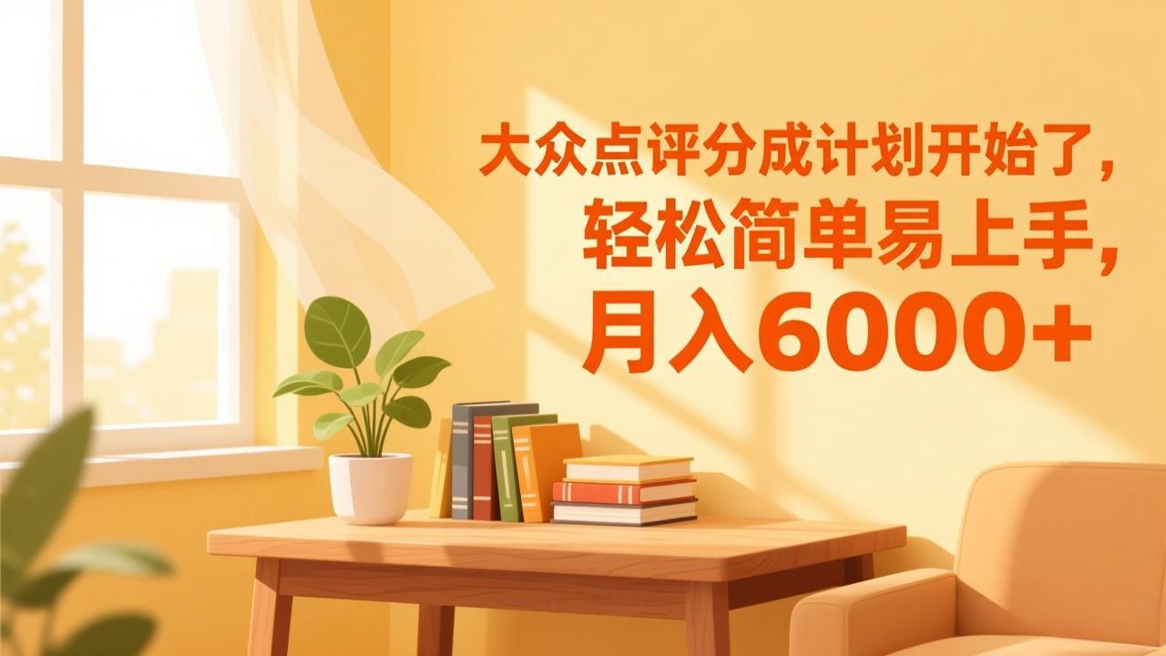 大众点评分成计划开始了,轻松简单易上手,月入6000+-网创商城