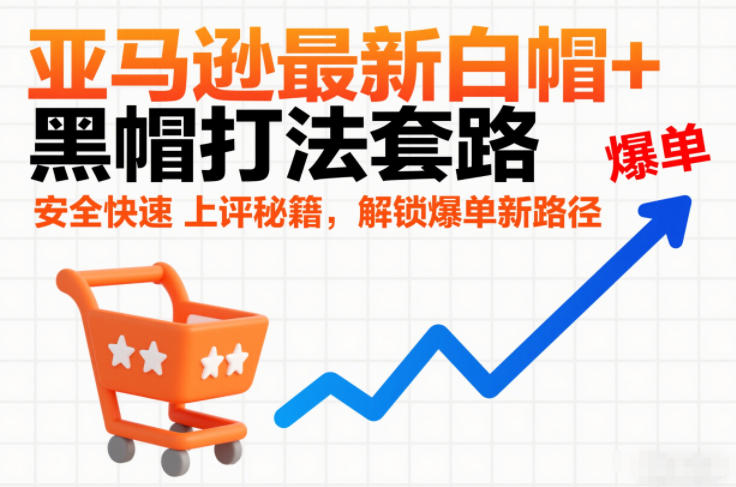 亚马逊最新白帽+黑帽打法套路，安全快速上评秘籍，解锁爆单新路径-网创商城
