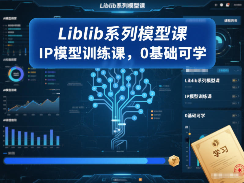Liblib系列模型课，IP模型训练课，0基础可学-网创商城