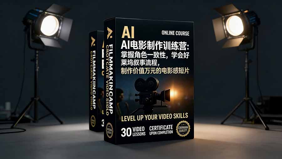 AI电影制作训练营:掌握角色一致性,学会好莱坞叙事流程,制作价值万元的电影感短片-网创商城