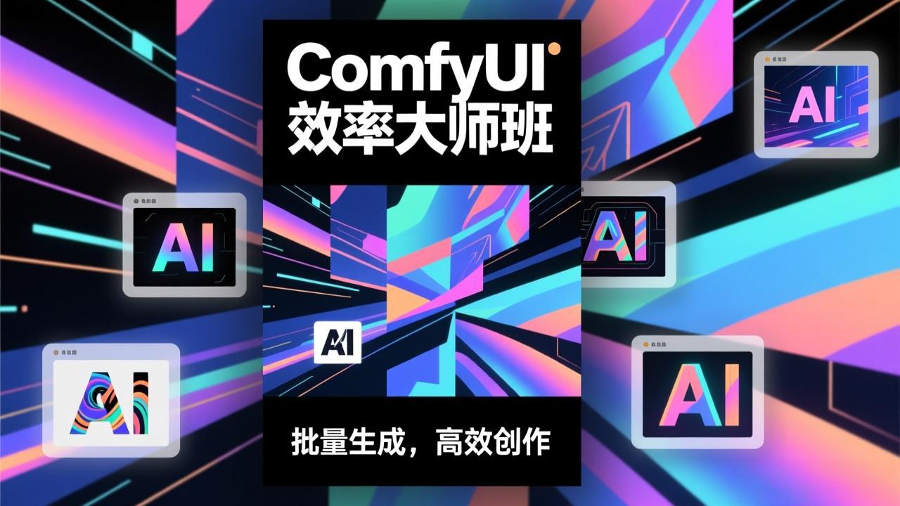 ComfyUI效率大师班：工作流搭建，批量生成，将个人AI出图效率提升5-10倍，月接单收入1-3万-网创商城