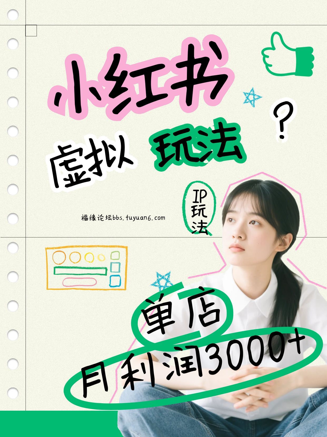 小红书虚拟玩法(铺货流和单品玩法)，单店月利润3000+，IP打法+原创商品(0违规)-网创商城