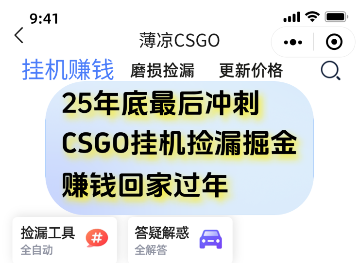 用CSGO游戏挂机捡漏掘金赚钱掘金，一部手机轻松日入500+-网创商城