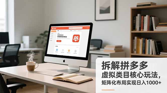 拆解拼多多虚拟类目核心玩法，矩阵化布局实现日入1000+-网创商城