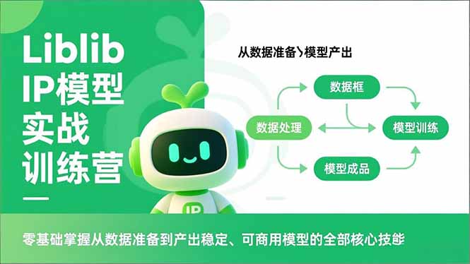 Liblib IP模型实战训练营，零基础掌握从数据准备到产出稳定、可商用模型的全部核心技能-网创商城