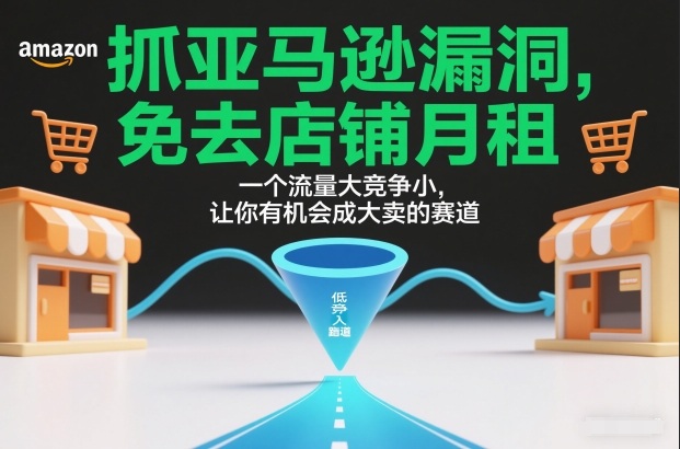 抓亚马逊漏洞，免去店铺月租，一个流量大竞争小，让你有机会成大卖的赛道-网创商城