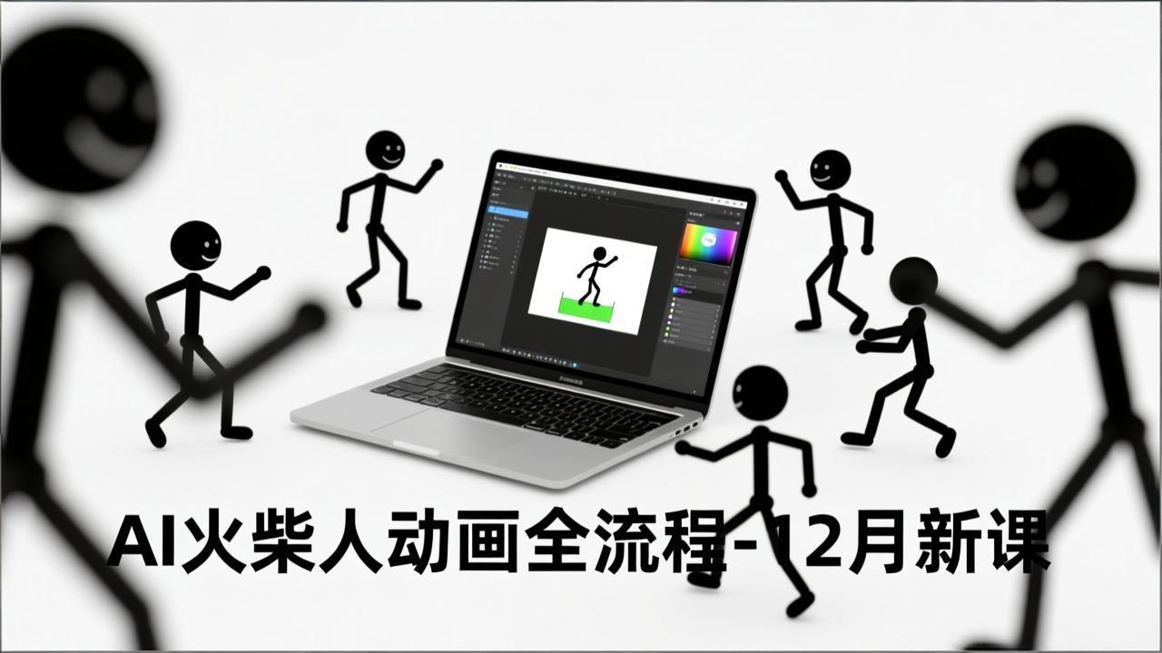 AI火柴人动画全流程-12月新课，文案生成、声音克隆、视频剪辑，零基础快速产出动画-网创商城