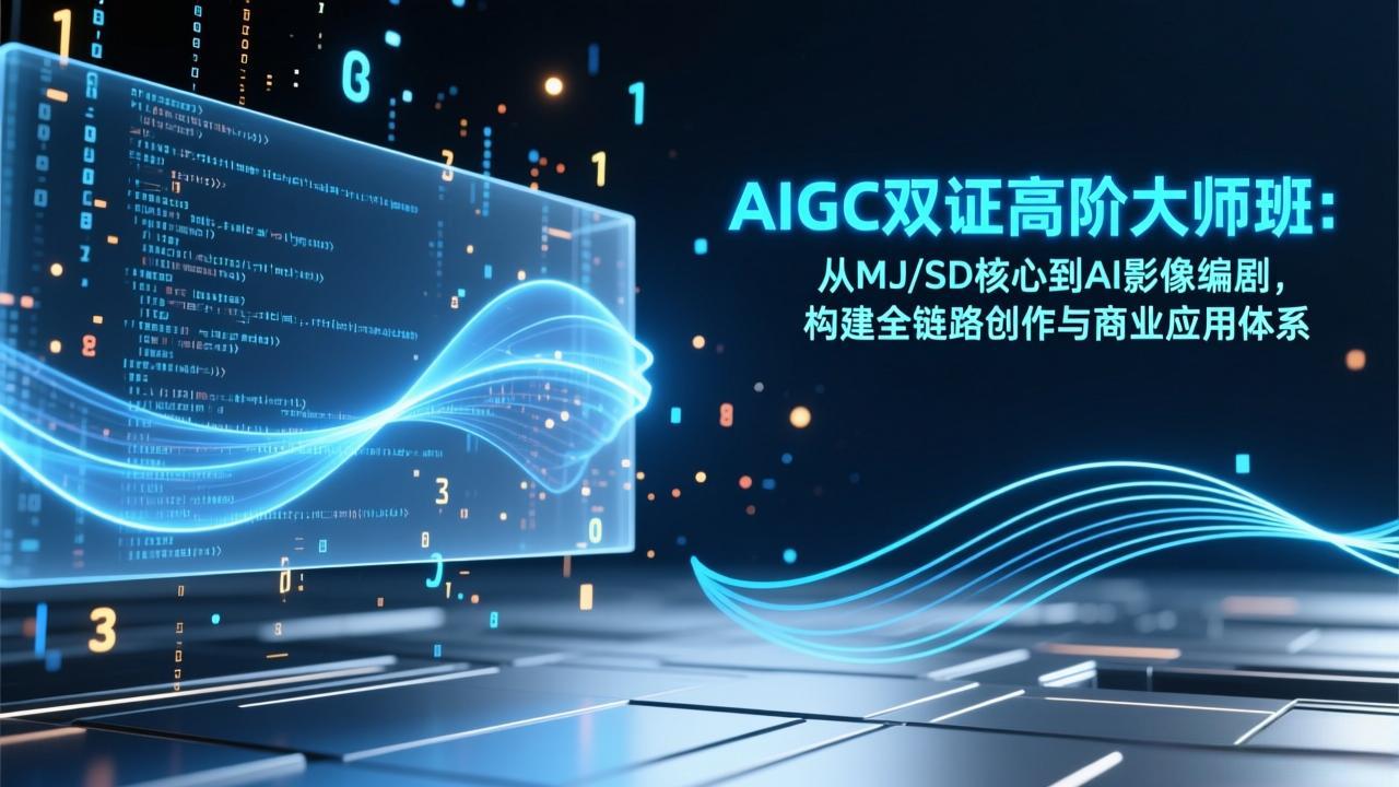AIGC双证高阶大师班：从MJ/SD核心到AI影像编剧，构建全链路创作与商业应用体系-网创商城