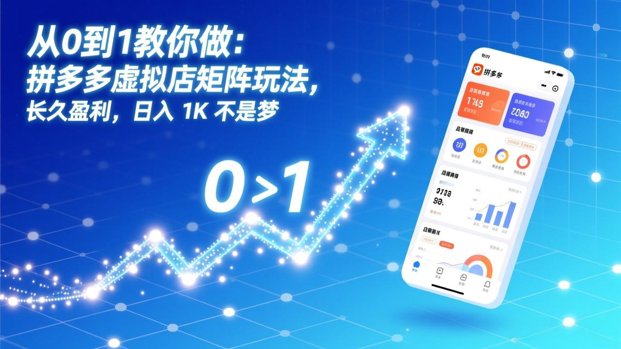 从0到1教你做：拼多多虚拟店矩阵玩法，长久盈利，日入 1K 不是梦-网创商城
